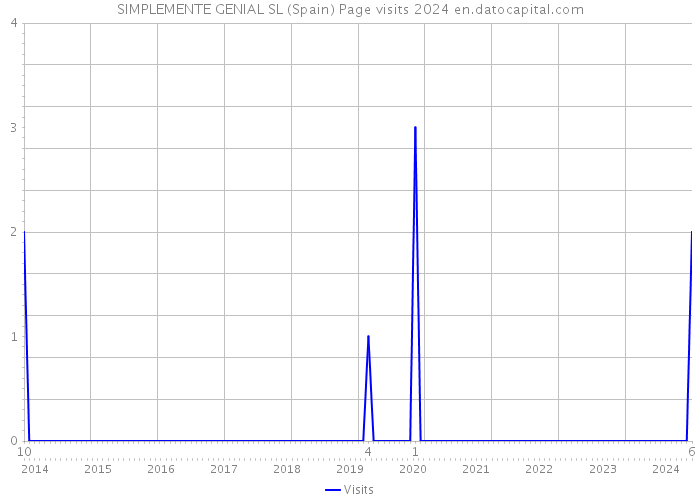 SIMPLEMENTE GENIAL SL (Spain) Page visits 2024 