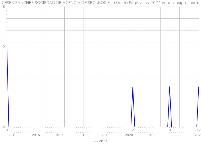 CESER SANCHEZ SOCIEDAD DE AGENCIA DE SEGUROS SL. (Spain) Page visits 2024 