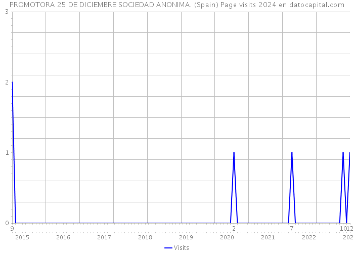 PROMOTORA 25 DE DICIEMBRE SOCIEDAD ANONIMA. (Spain) Page visits 2024 