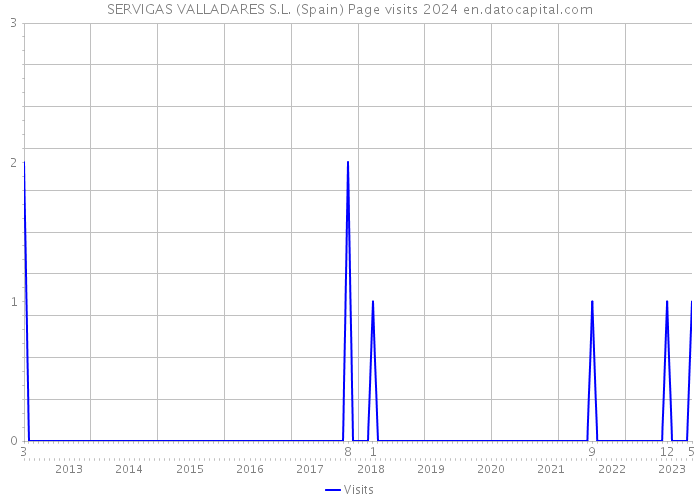 SERVIGAS VALLADARES S.L. (Spain) Page visits 2024 