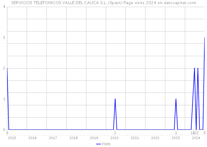 SERVICIOS TELEFONICOS VALLE DEL CAUCA S.L. (Spain) Page visits 2024 