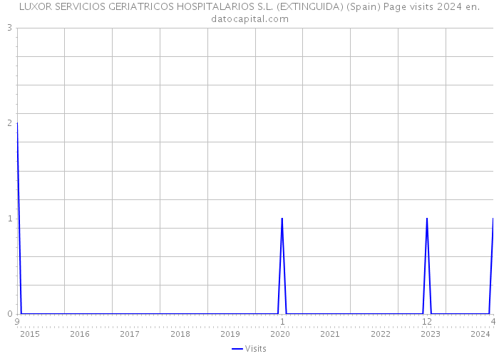 LUXOR SERVICIOS GERIATRICOS HOSPITALARIOS S.L. (EXTINGUIDA) (Spain) Page visits 2024 