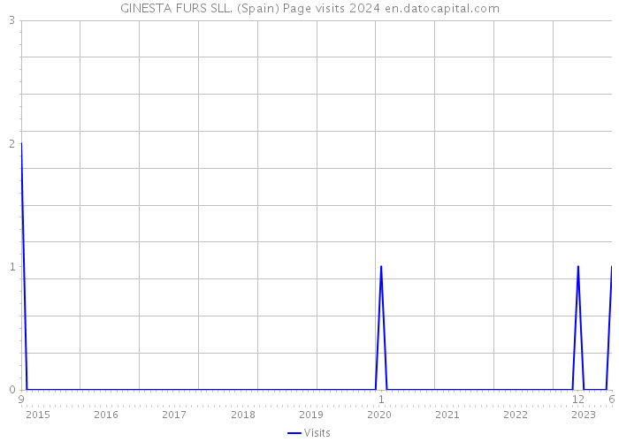 GINESTA FURS SLL. (Spain) Page visits 2024 