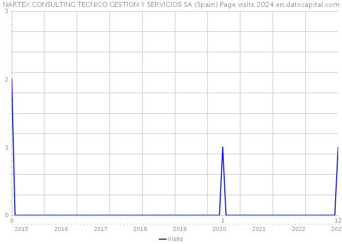 NARTEX CONSULTING TECNICO GESTION Y SERVICIOS SA (Spain) Page visits 2024 