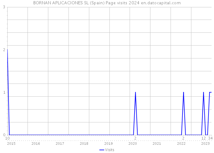 BORNAN APLICACIONES SL (Spain) Page visits 2024 