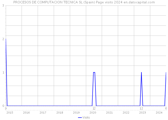 PROCESOS DE COMPUTACION TECNICA SL (Spain) Page visits 2024 