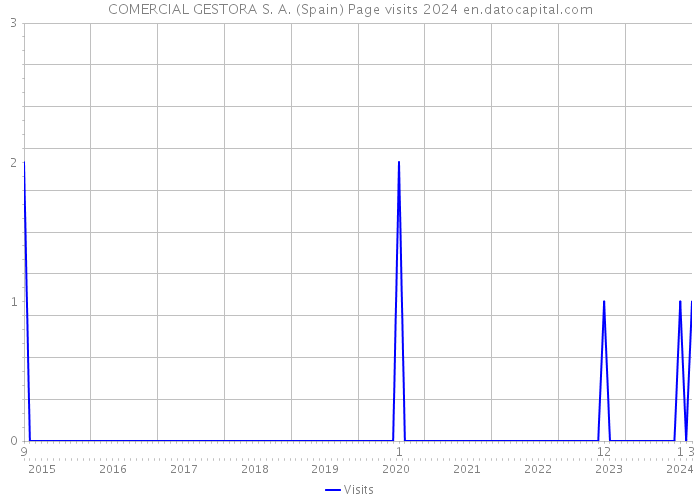 COMERCIAL GESTORA S. A. (Spain) Page visits 2024 