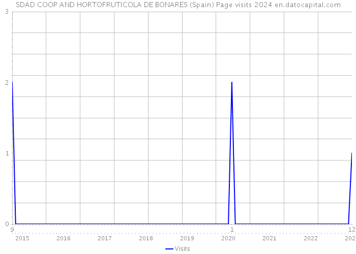 SDAD COOP AND HORTOFRUTICOLA DE BONARES (Spain) Page visits 2024 