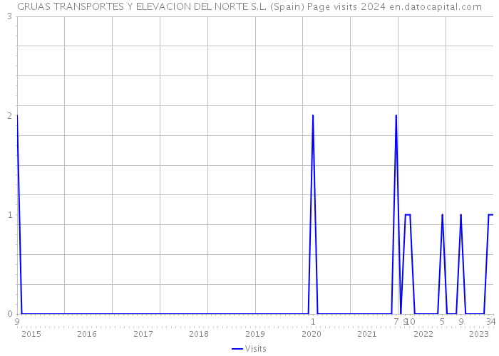 GRUAS TRANSPORTES Y ELEVACION DEL NORTE S.L. (Spain) Page visits 2024 
