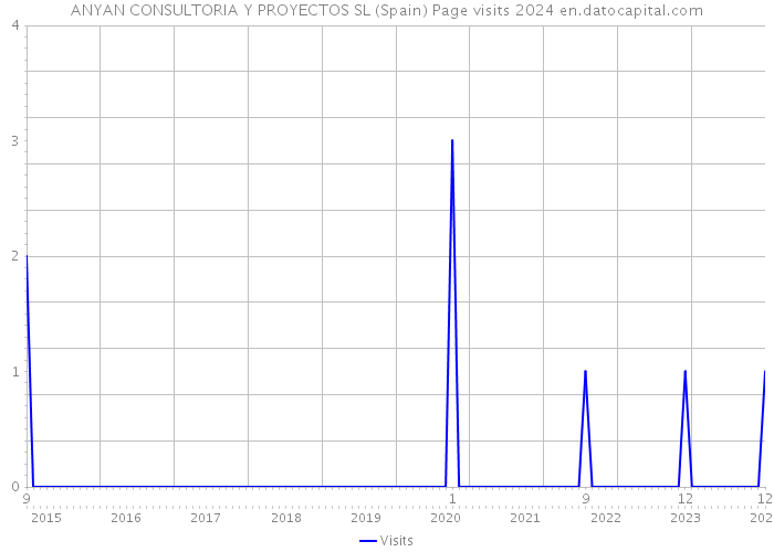 ANYAN CONSULTORIA Y PROYECTOS SL (Spain) Page visits 2024 