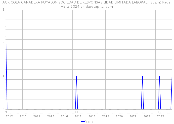 AGRICOLA GANADERA PUYALON SOCIEDAD DE RESPONSABILIDAD LIMITADA LABORAL. (Spain) Page visits 2024 
