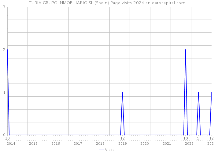 TURIA GRUPO INMOBILIARIO SL (Spain) Page visits 2024 