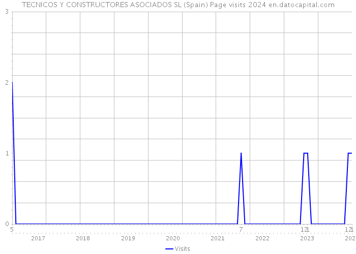 TECNICOS Y CONSTRUCTORES ASOCIADOS SL (Spain) Page visits 2024 