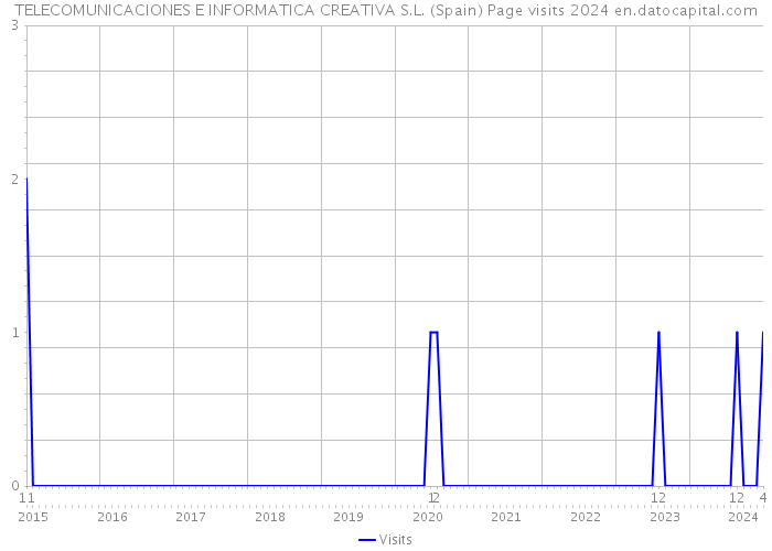 TELECOMUNICACIONES E INFORMATICA CREATIVA S.L. (Spain) Page visits 2024 