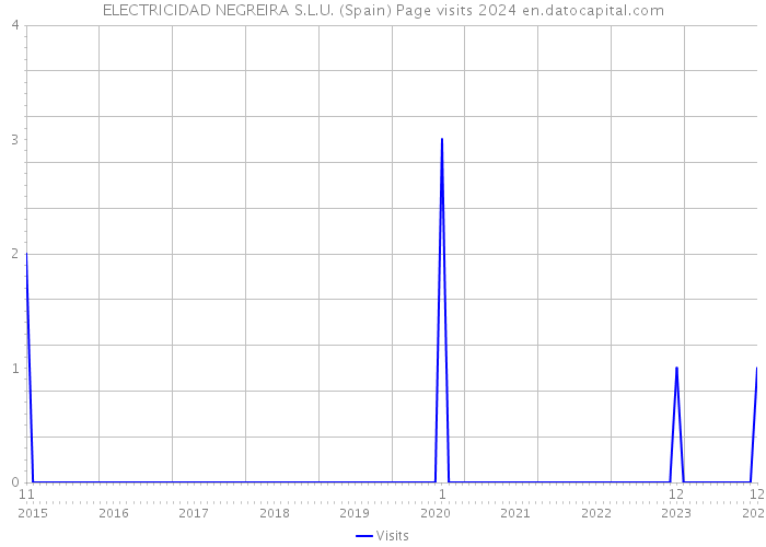 ELECTRICIDAD NEGREIRA S.L.U. (Spain) Page visits 2024 