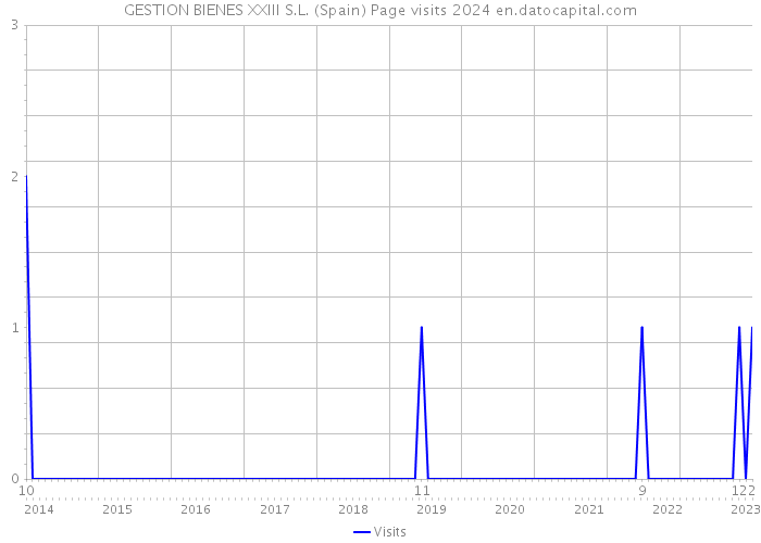 GESTION BIENES XXIII S.L. (Spain) Page visits 2024 