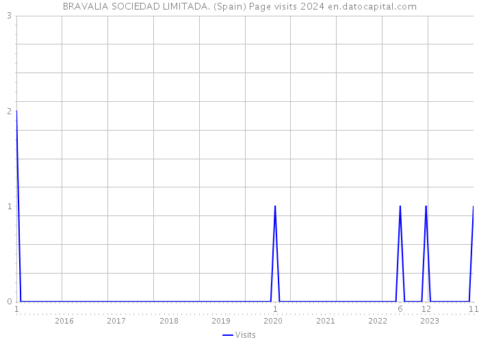 BRAVALIA SOCIEDAD LIMITADA. (Spain) Page visits 2024 