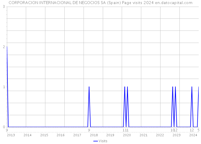 CORPORACION INTERNACIONAL DE NEGOCIOS SA (Spain) Page visits 2024 