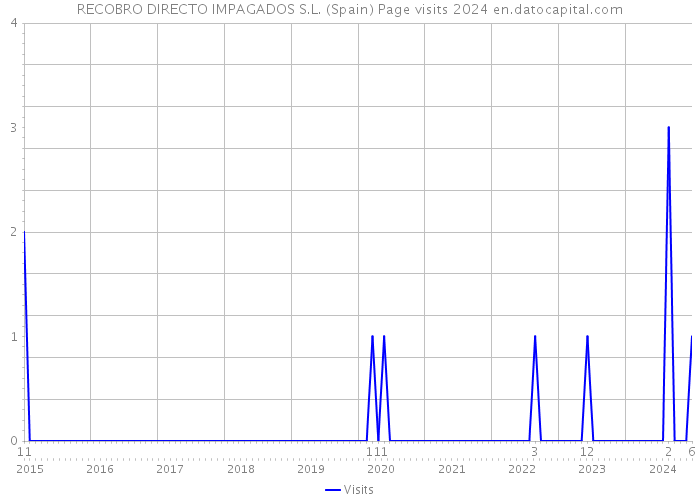 RECOBRO DIRECTO IMPAGADOS S.L. (Spain) Page visits 2024 