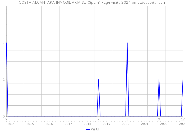 COSTA ALCANTARA INMOBILIARIA SL. (Spain) Page visits 2024 