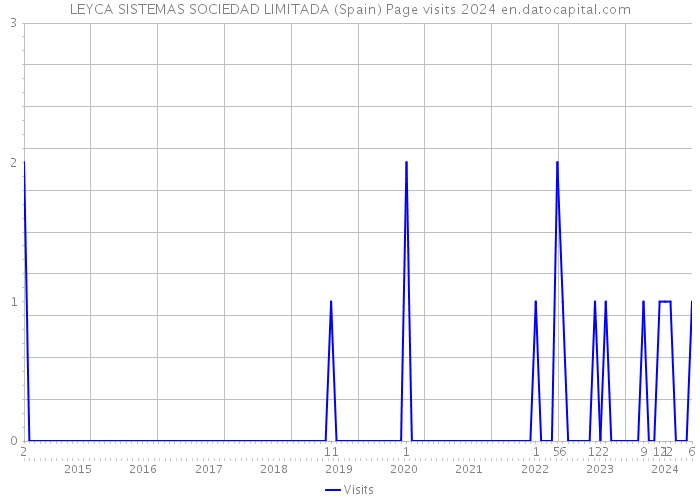LEYCA SISTEMAS SOCIEDAD LIMITADA (Spain) Page visits 2024 