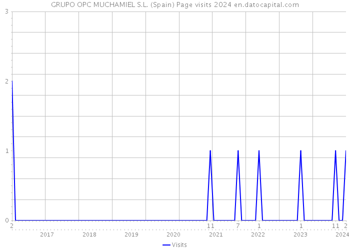 GRUPO OPC MUCHAMIEL S.L. (Spain) Page visits 2024 