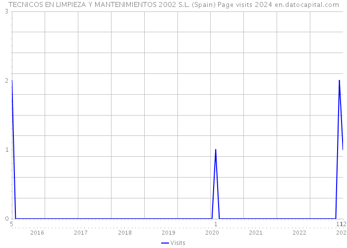 TECNICOS EN LIMPIEZA Y MANTENIMIENTOS 2002 S.L. (Spain) Page visits 2024 