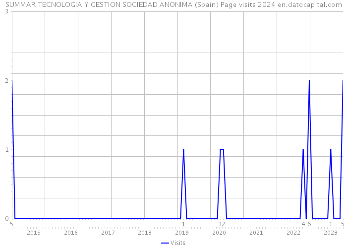 SUMMAR TECNOLOGIA Y GESTION SOCIEDAD ANONIMA (Spain) Page visits 2024 