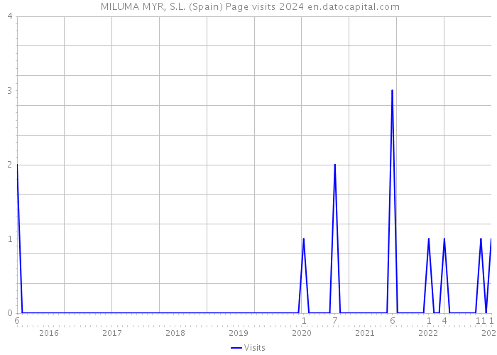  MILUMA MYR, S.L. (Spain) Page visits 2024 