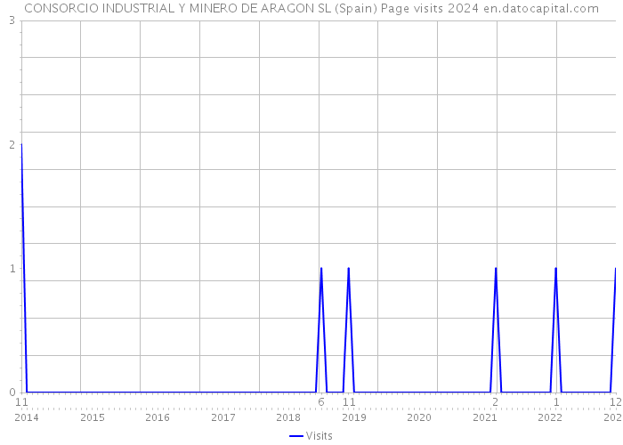 CONSORCIO INDUSTRIAL Y MINERO DE ARAGON SL (Spain) Page visits 2024 
