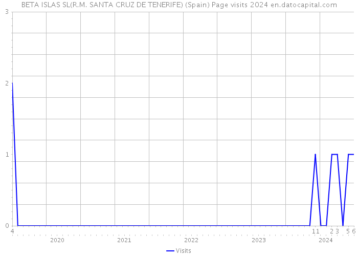 BETA ISLAS SL(R.M. SANTA CRUZ DE TENERIFE) (Spain) Page visits 2024 