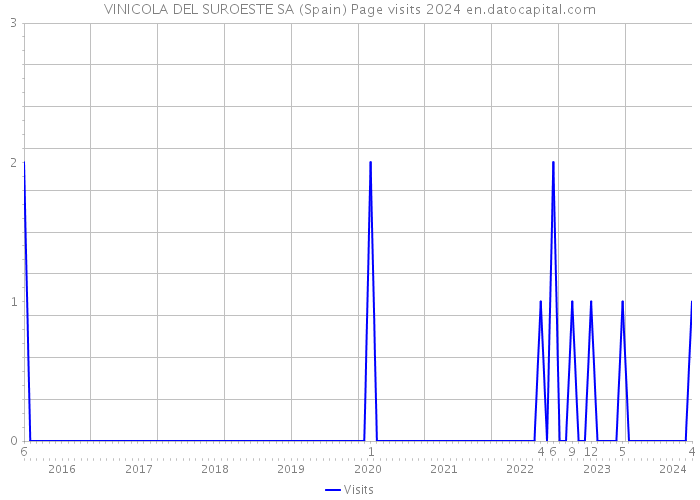 VINICOLA DEL SUROESTE SA (Spain) Page visits 2024 