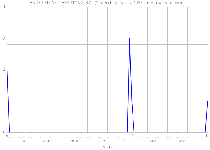 THADER FINANCIERA SICAV, S.A. (Spain) Page visits 2024 