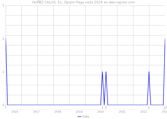 NUÑEZ CALVO, S.L. (Spain) Page visits 2024 