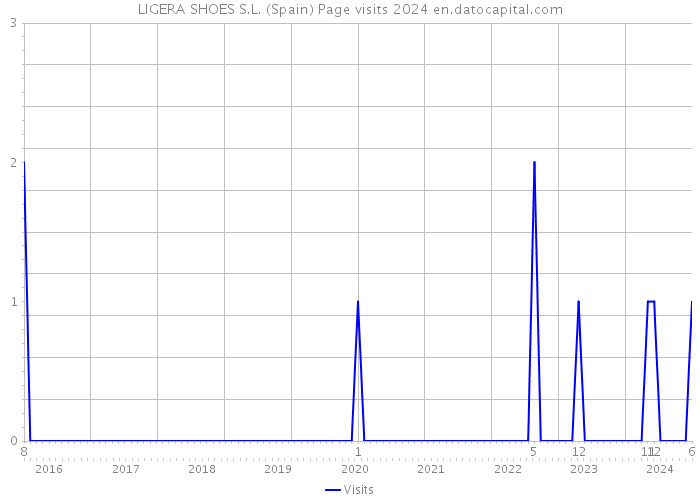 LIGERA SHOES S.L. (Spain) Page visits 2024 