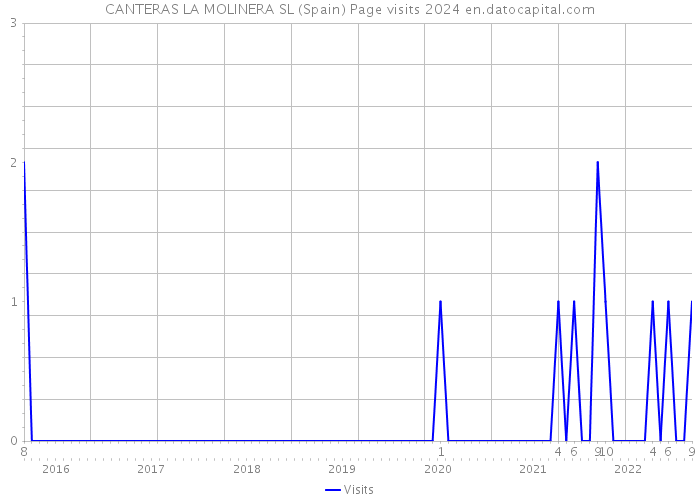 CANTERAS LA MOLINERA SL (Spain) Page visits 2024 