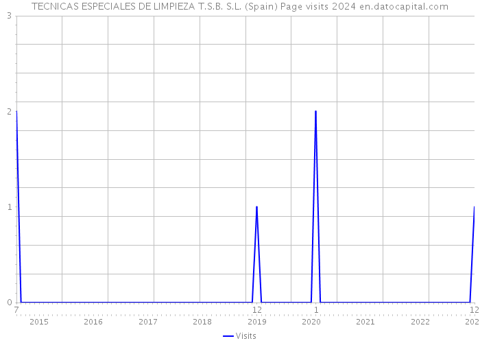 TECNICAS ESPECIALES DE LIMPIEZA T.S.B. S.L. (Spain) Page visits 2024 