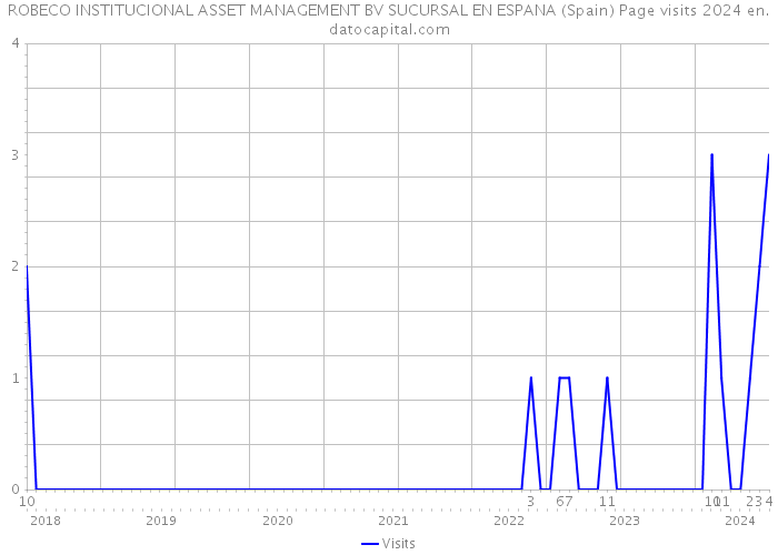 ROBECO INSTITUCIONAL ASSET MANAGEMENT BV SUCURSAL EN ESPANA (Spain) Page visits 2024 