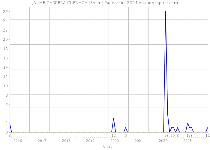 JAUME CARRERA GUENAGA (Spain) Page visits 2024 