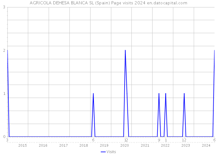 AGRICOLA DEHESA BLANCA SL (Spain) Page visits 2024 