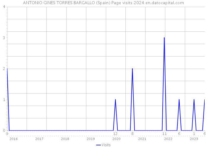 ANTONIO GINES TORRES BARGALLO (Spain) Page visits 2024 