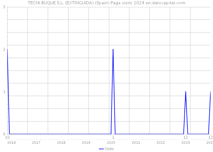 TECNI BUQUE S.L. (EXTINGUIDA) (Spain) Page visits 2024 