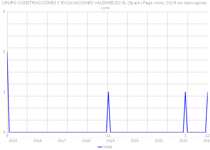 GRUPO CONSTRUCCIONES Y EXCAVACIONES VALDIVIELSO SL (Spain) Page visits 2024 