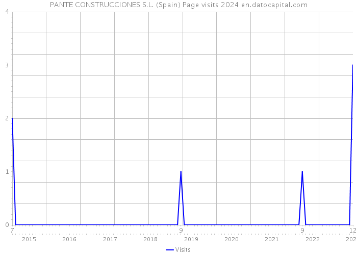 PANTE CONSTRUCCIONES S.L. (Spain) Page visits 2024 