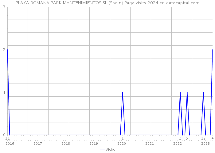 PLAYA ROMANA PARK MANTENIMIENTOS SL (Spain) Page visits 2024 