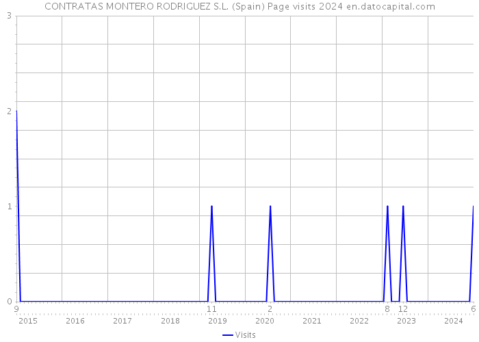 CONTRATAS MONTERO RODRIGUEZ S.L. (Spain) Page visits 2024 