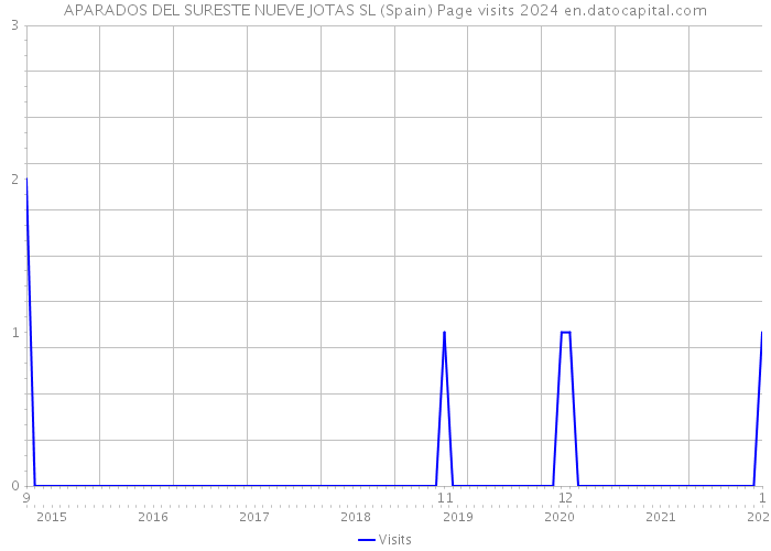 APARADOS DEL SURESTE NUEVE JOTAS SL (Spain) Page visits 2024 