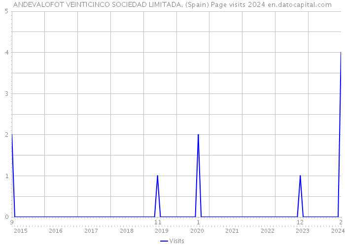 ANDEVALOFOT VEINTICINCO SOCIEDAD LIMITADA. (Spain) Page visits 2024 