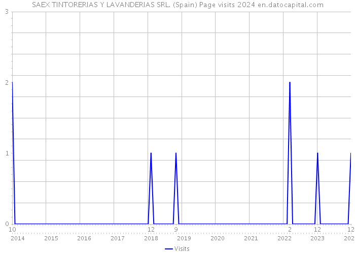 SAEX TINTORERIAS Y LAVANDERIAS SRL. (Spain) Page visits 2024 