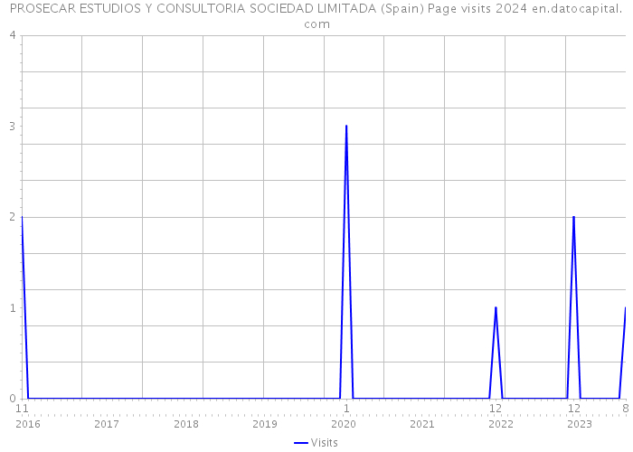 PROSECAR ESTUDIOS Y CONSULTORIA SOCIEDAD LIMITADA (Spain) Page visits 2024 